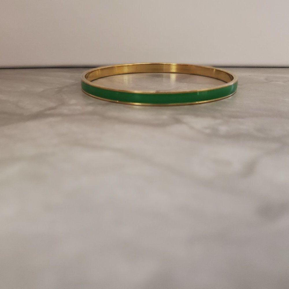 💚 Vintage Y2k 00s 2000's J. Crew Bright Spring Green Skinny Bangle 💚 - Picture 4 of 9